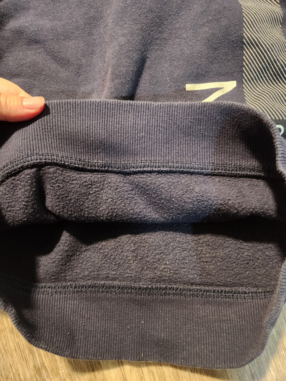 Calvin Klein Jeans Navy and Light Gray Logo Hoodie - Picture 3 of 6